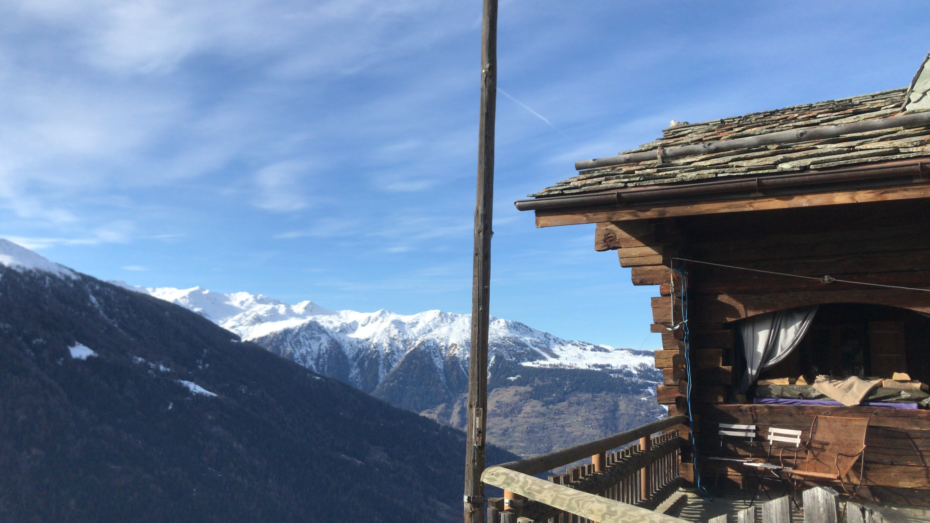 Chalet oberhalb von Sitten, Walliser Berge
